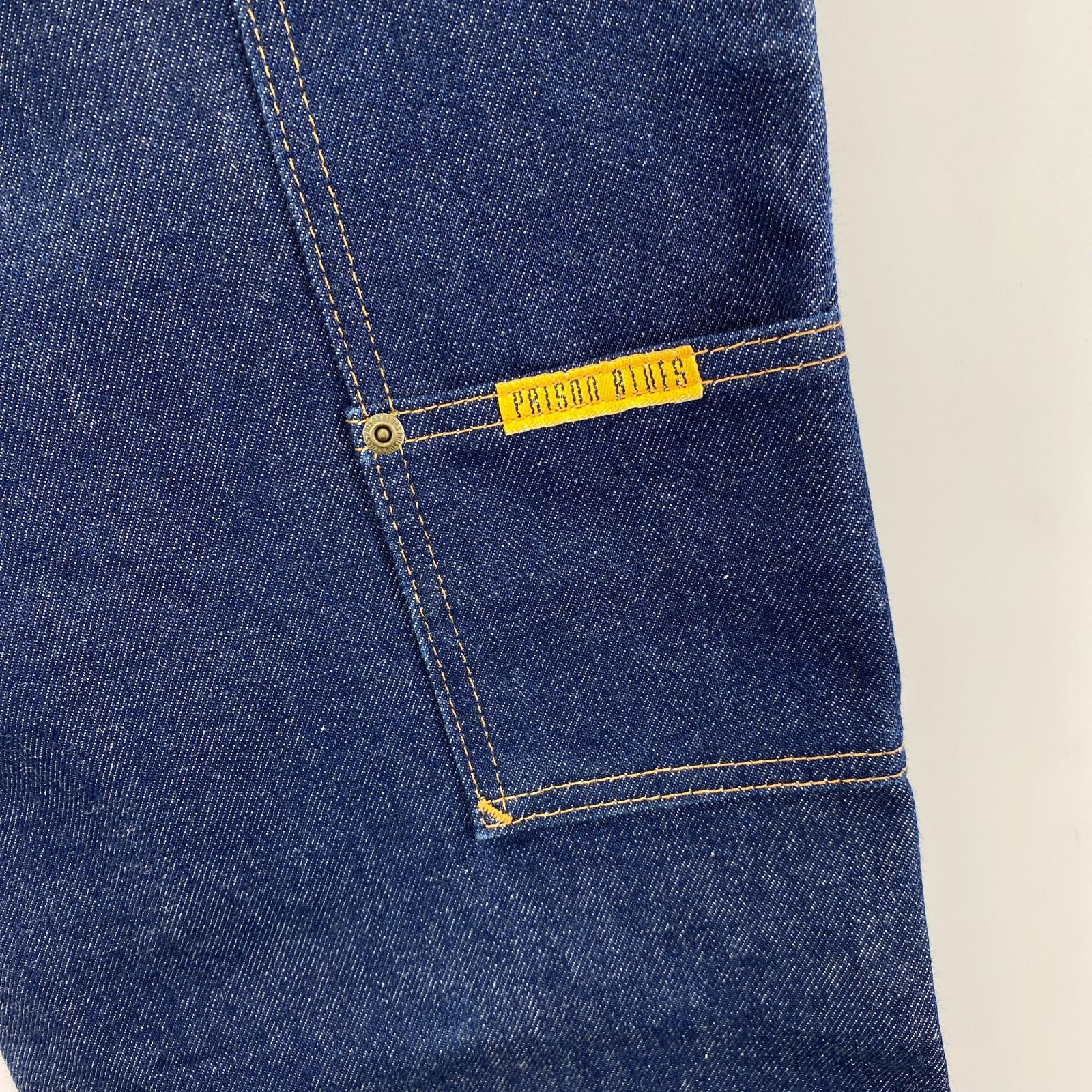 デニムパンツ プリズンブルース ダブルニー デニムパンツ 30