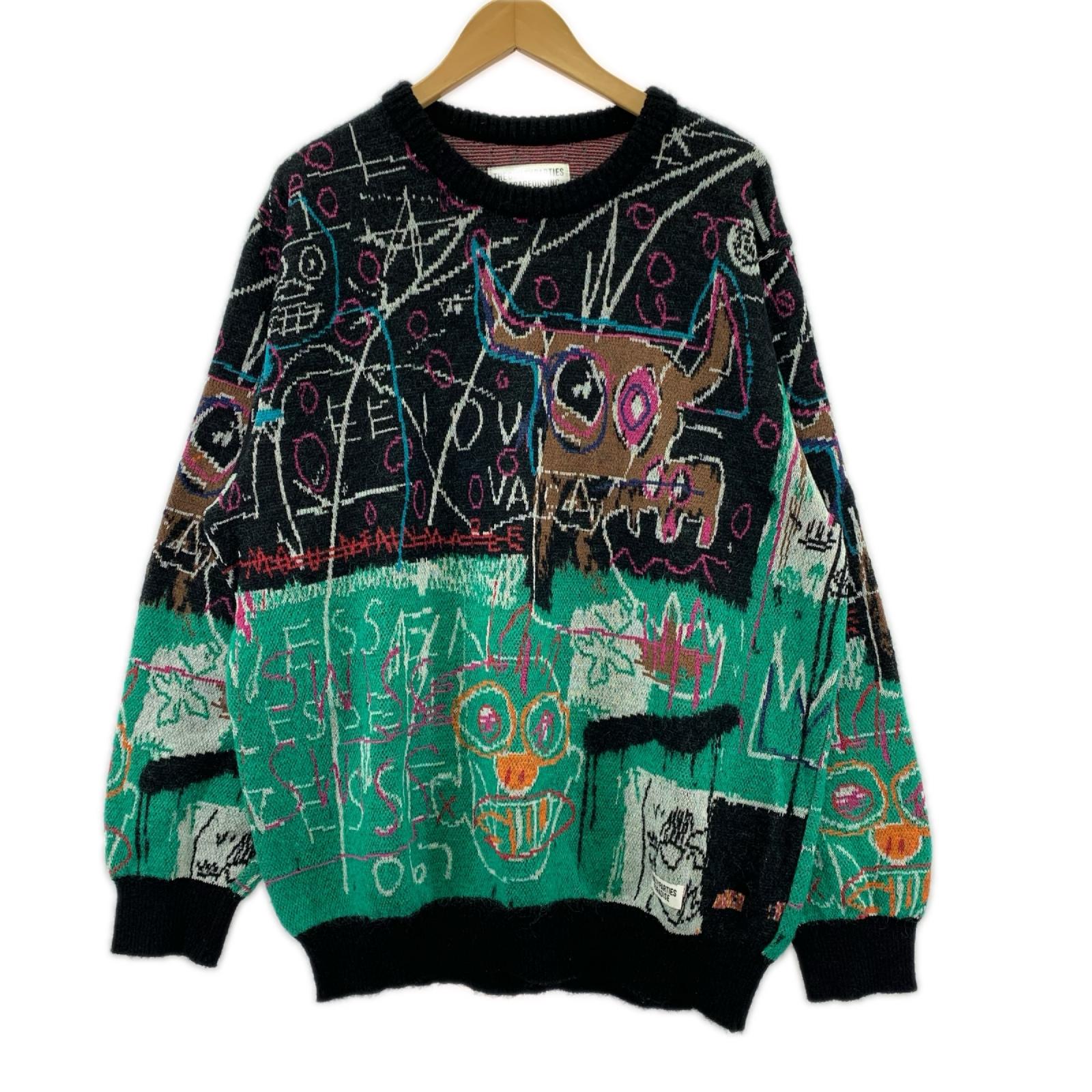 ニット BASQUIAT モヘア ニット 黒 (L) L ブラック