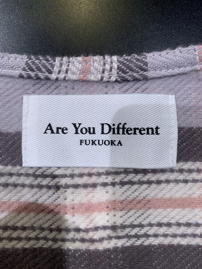 長袖シャツ are you different フランネルボタンベスト