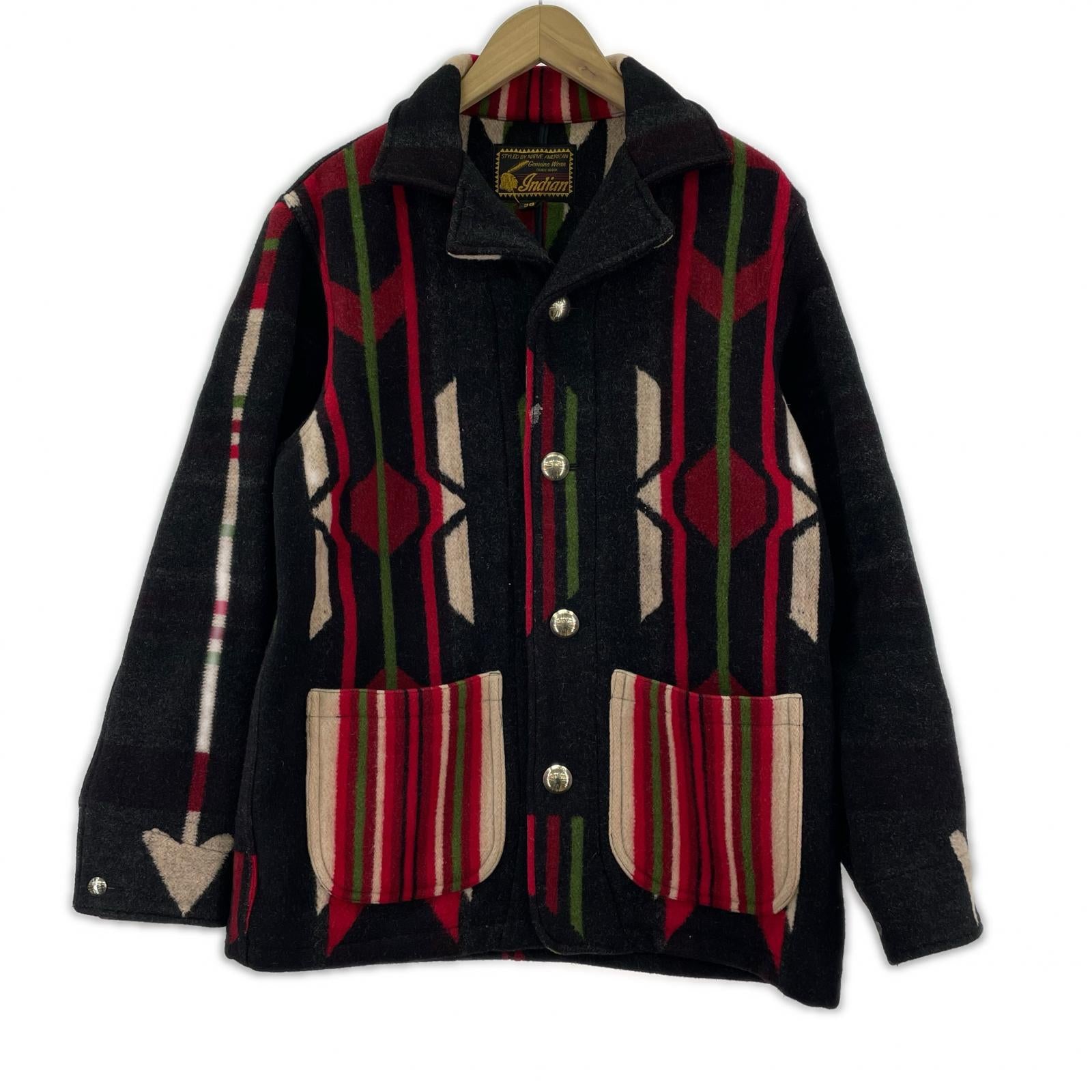 ジャケット WOOL JACQUARD JACKET (38) ネイティブ柄 38 マルチカラー