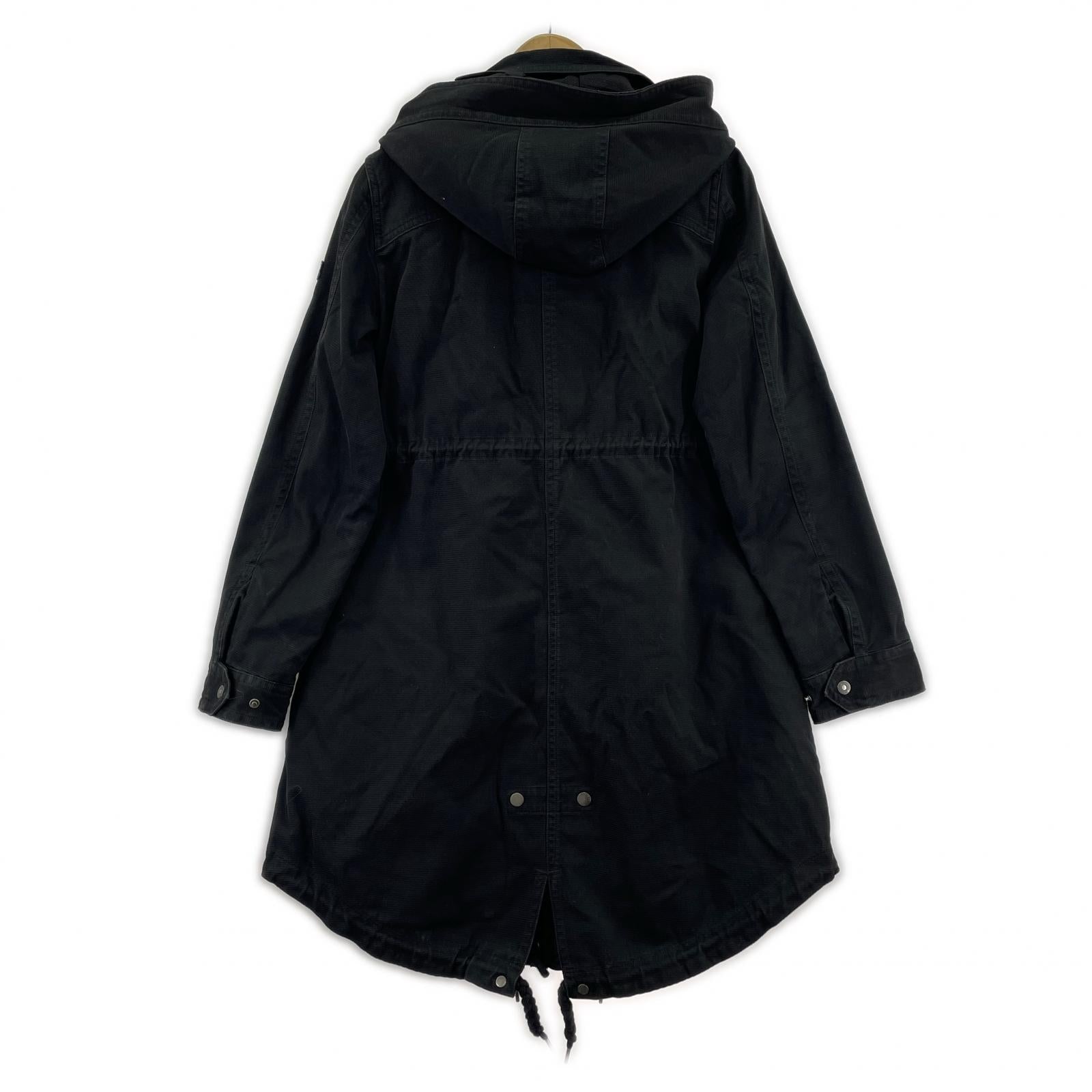 ジャケット インナーダウン モッズコート 黒 01 ブラック