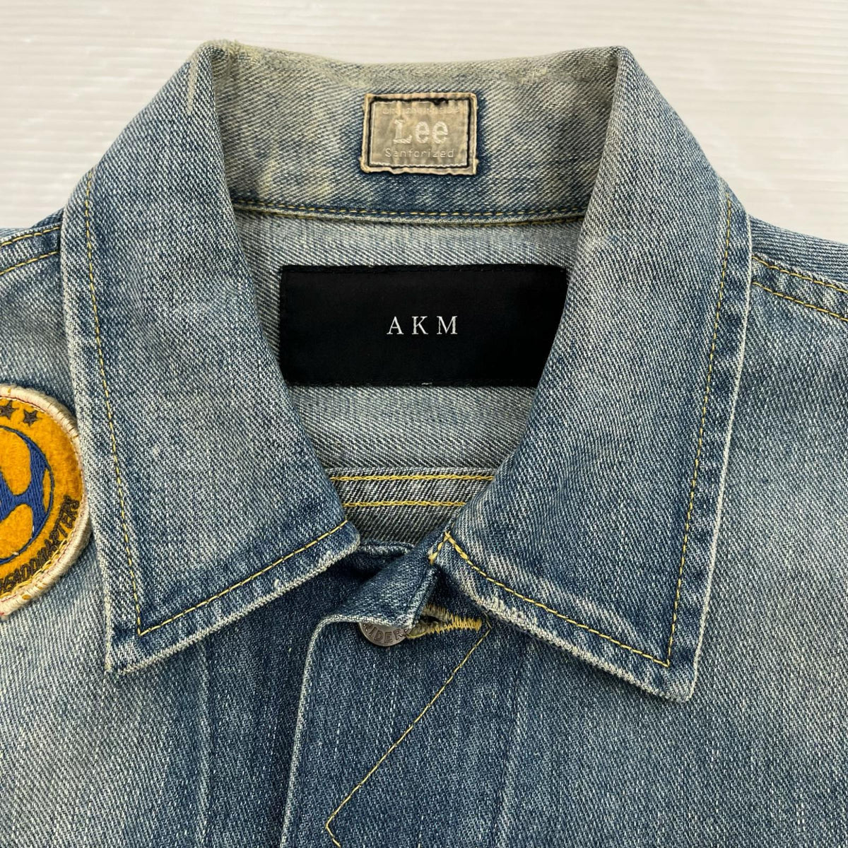 デニムジャケット × AKM USED加工 (M) M ブルー