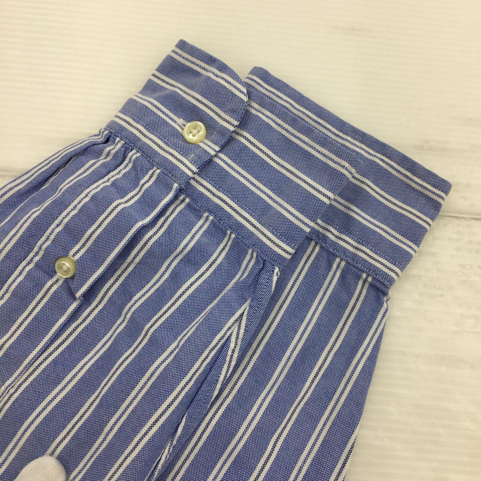 長袖シャツ CLASSIC ストライプ BLU M M ブルー