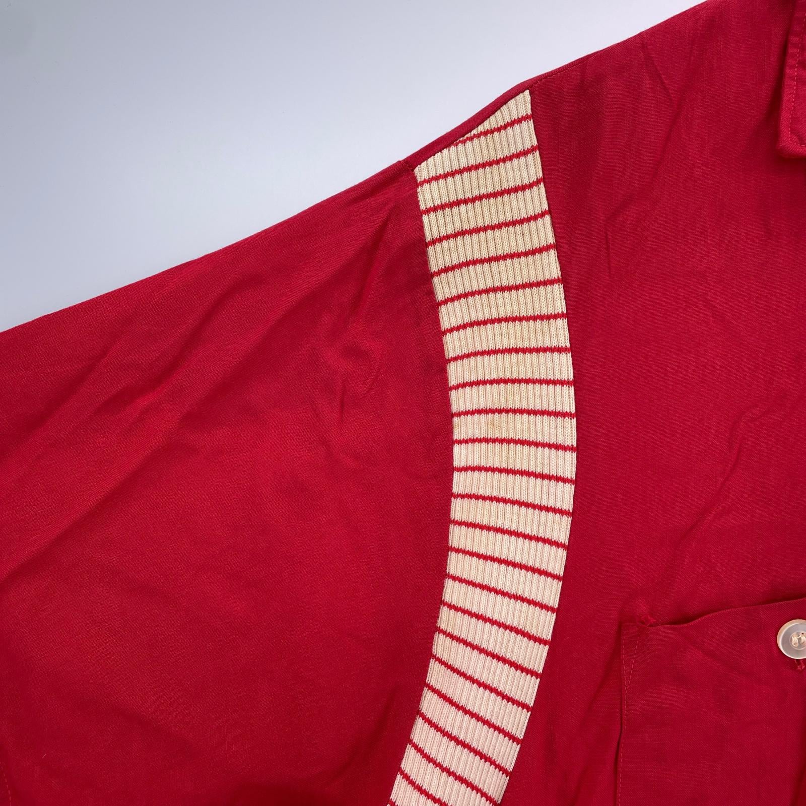 半袖シャツ OLYMPIAN BOWLING SHIRT レッド M M レッド