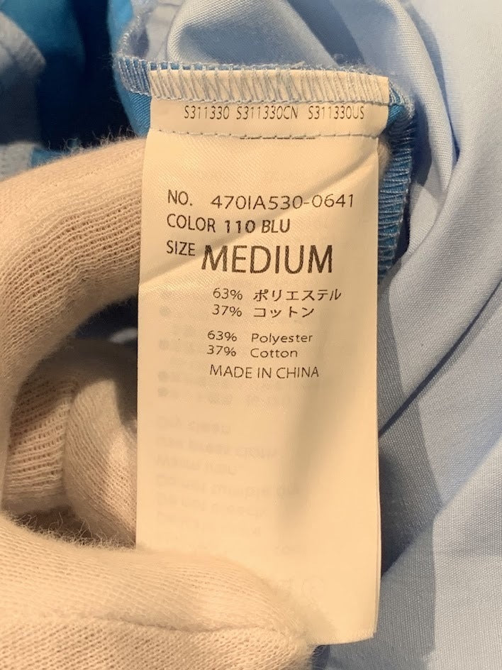 半袖シャツ nagonstans 25ss dot-motif shirt M ブルー