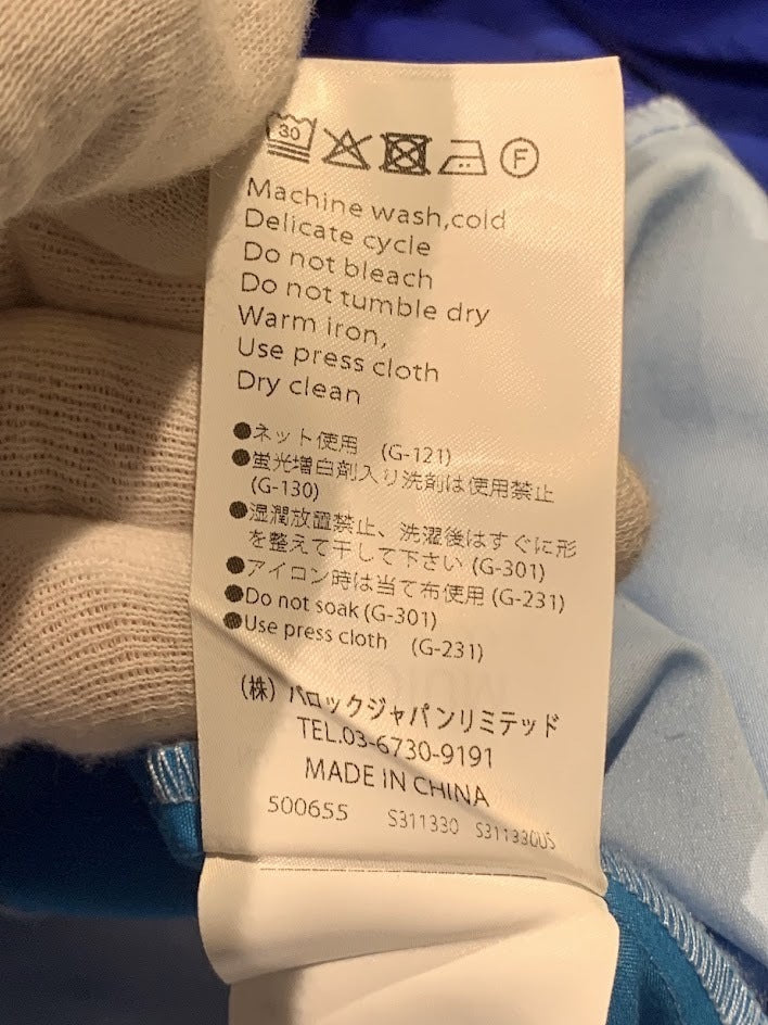 半袖シャツ nagonstans 25ss dot-motif shirt M ブルー