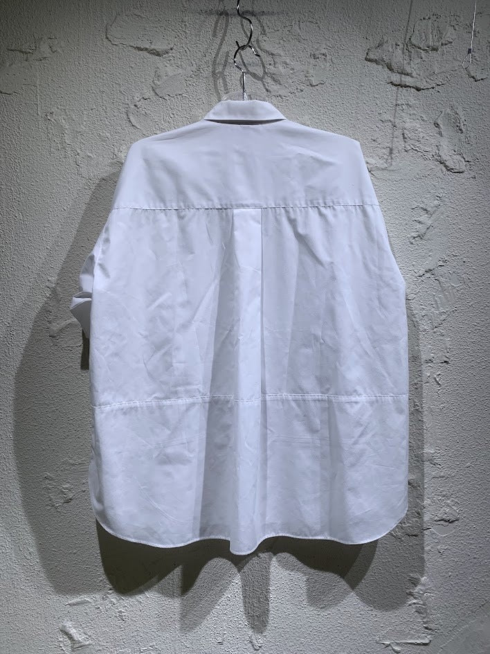 半袖シャツ 25ss nagonstans dot-motif shirt M ホワイト