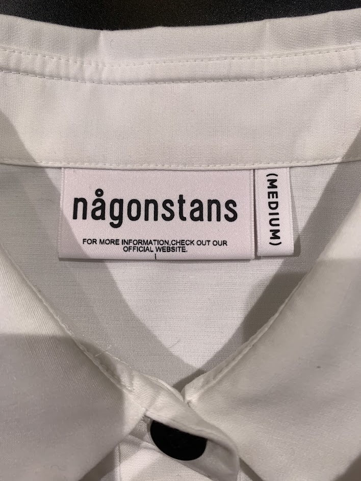 半袖シャツ 25ss nagonstans dot-motif shirt M ホワイト