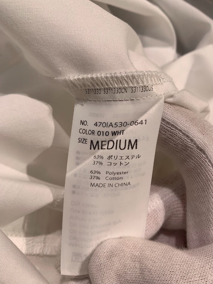半袖シャツ 25ss nagonstans dot-motif shirt M ホワイト