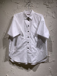 半袖シャツ 25ss nagonstans dot-motif shirt M ホワイト