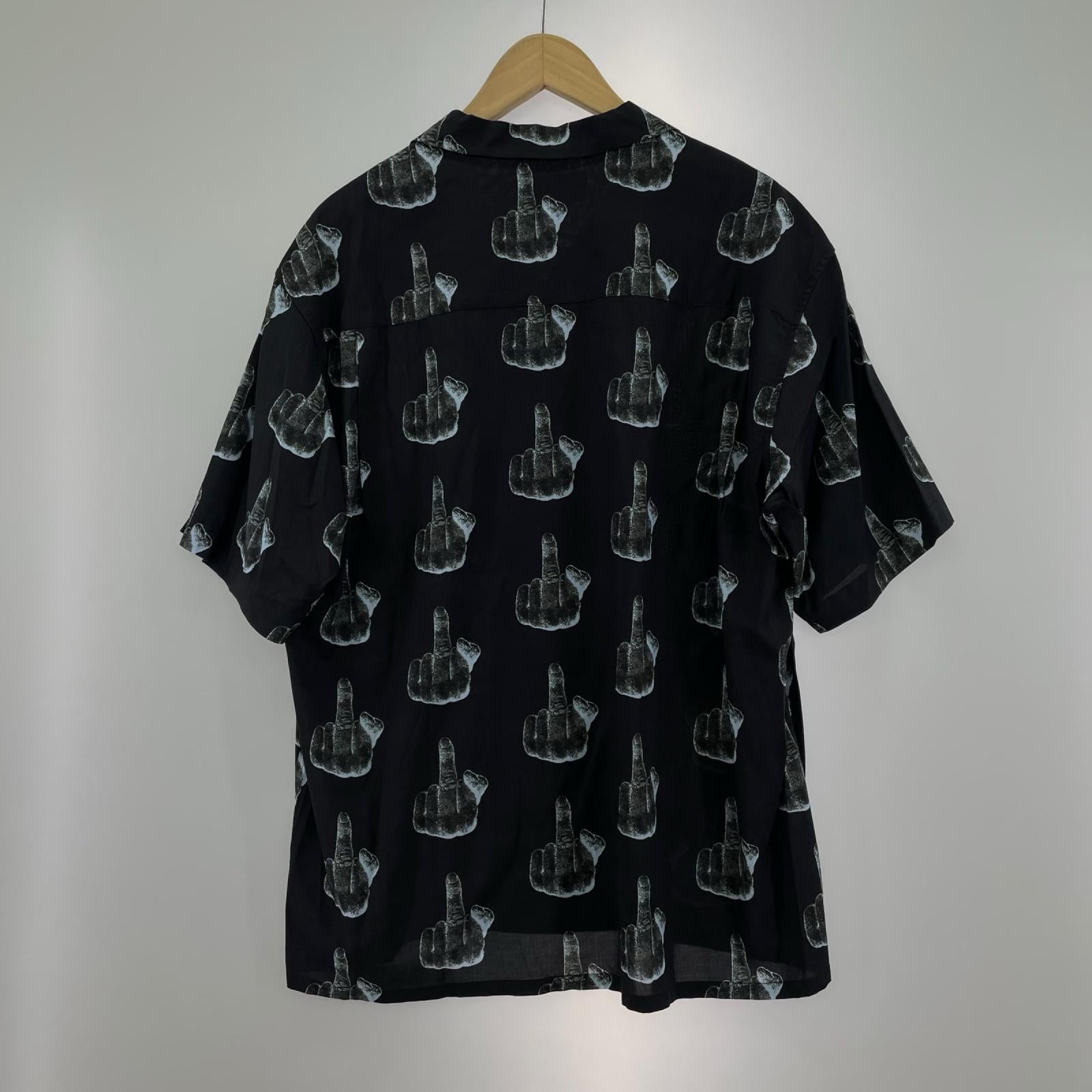半袖シャツ Finger Short Sleeve Shirt 黒 (L) L ブラック