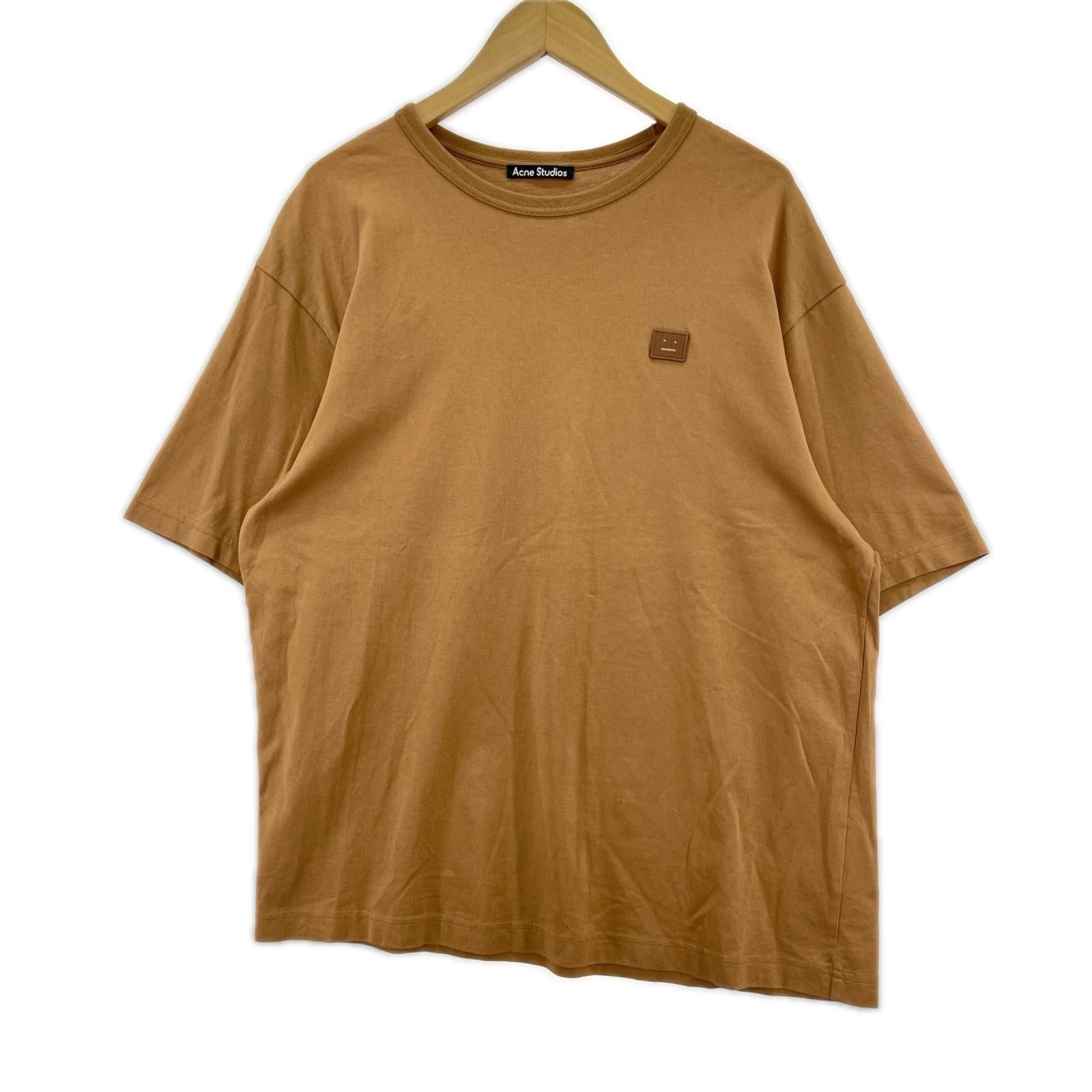 半袖Tシャツ \FACE PATCH Tシャツ 茶 (S) S ブラウン