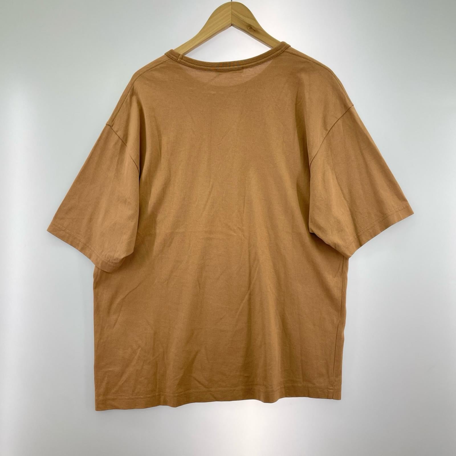 半袖Tシャツ \FACE PATCH Tシャツ 茶 (S) S ブラウン