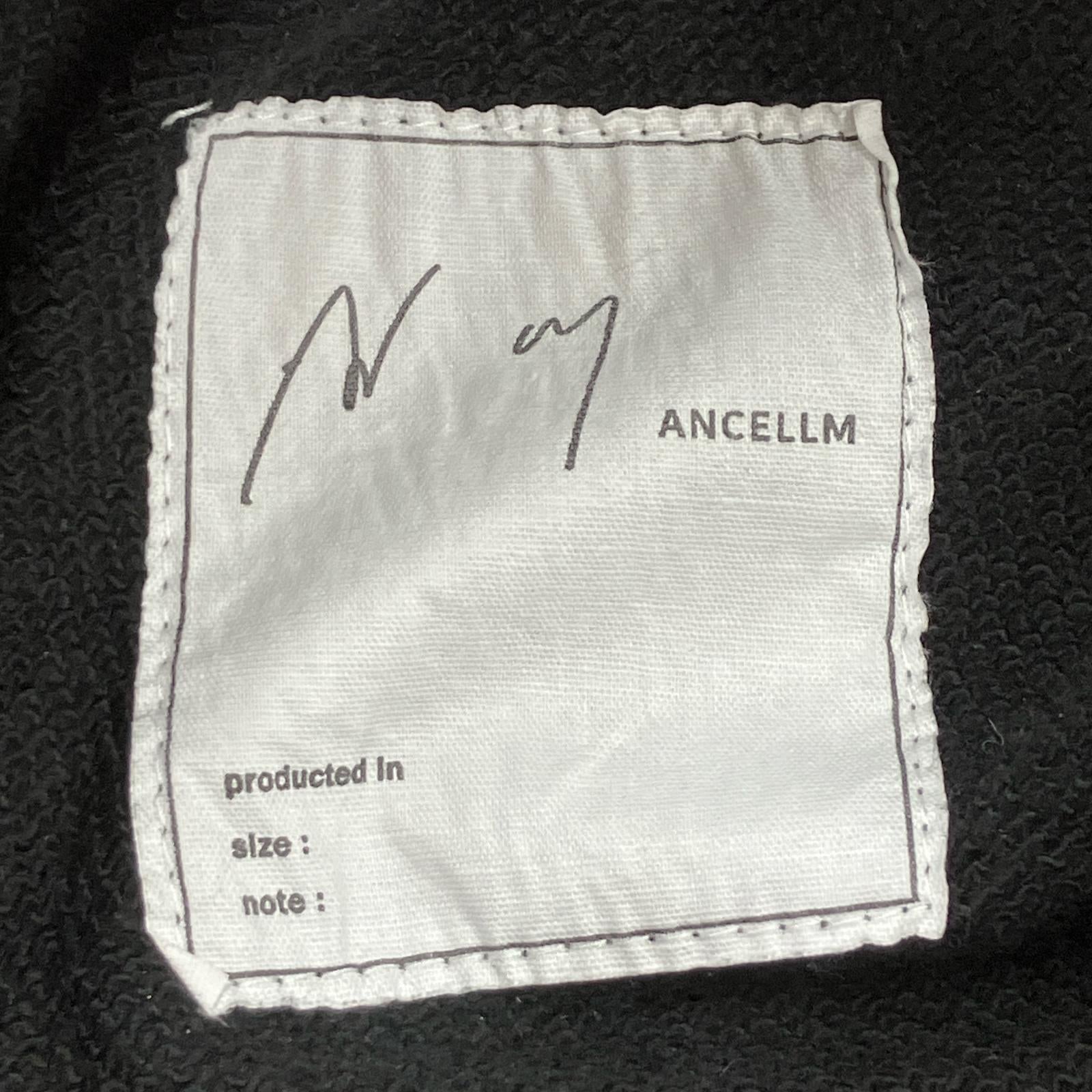 ショートパンツ ANCELLM 25SS TUCK SWEAT SHORTS スウェットショーツ 1 ブラック ブラック