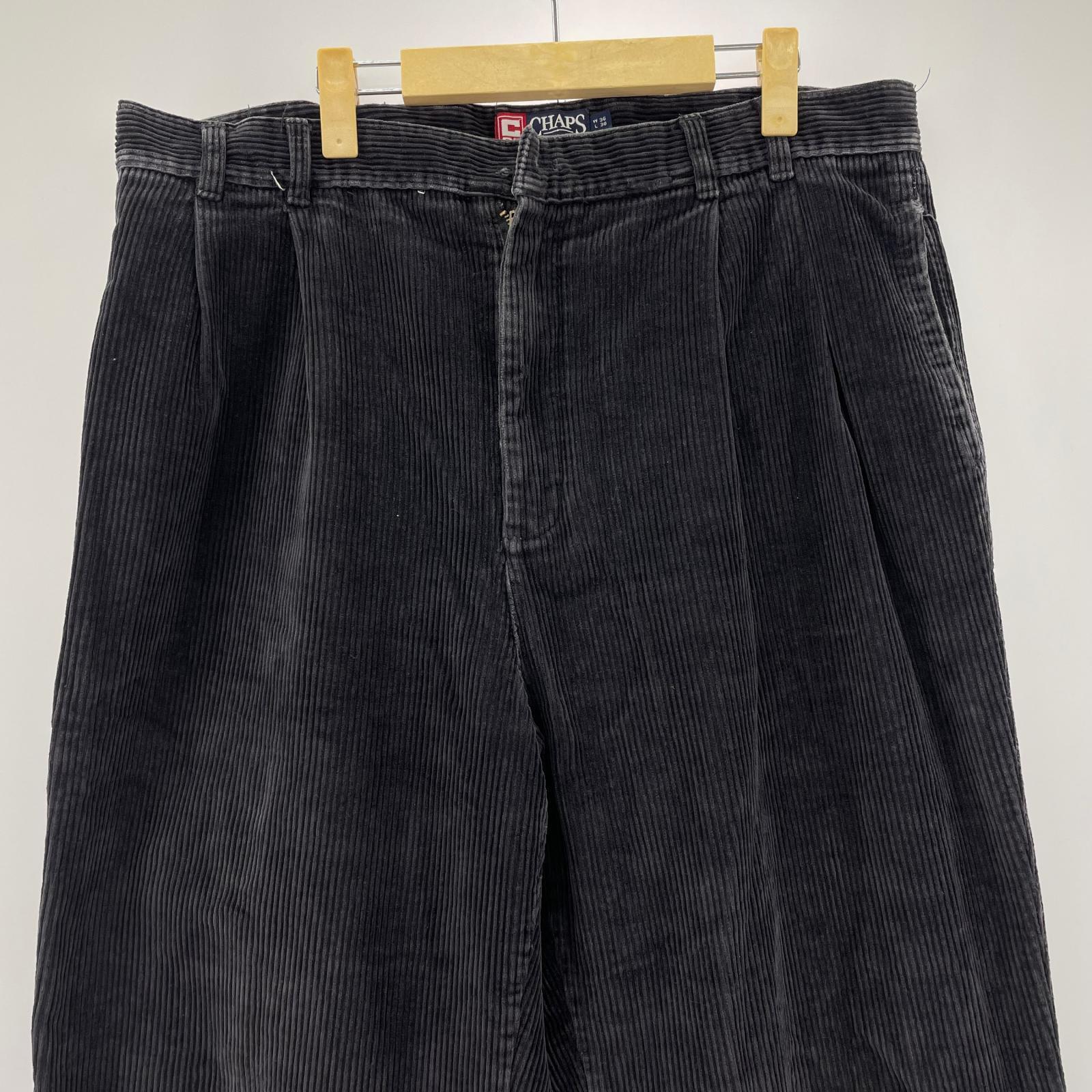 パンツ 2タック コーデュロイパンツ ブラック 36 ブラック