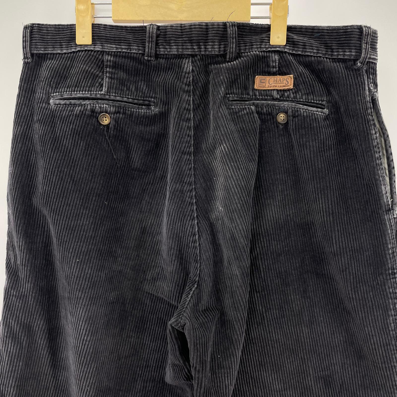 パンツ 2タック コーデュロイパンツ ブラック 36 ブラック