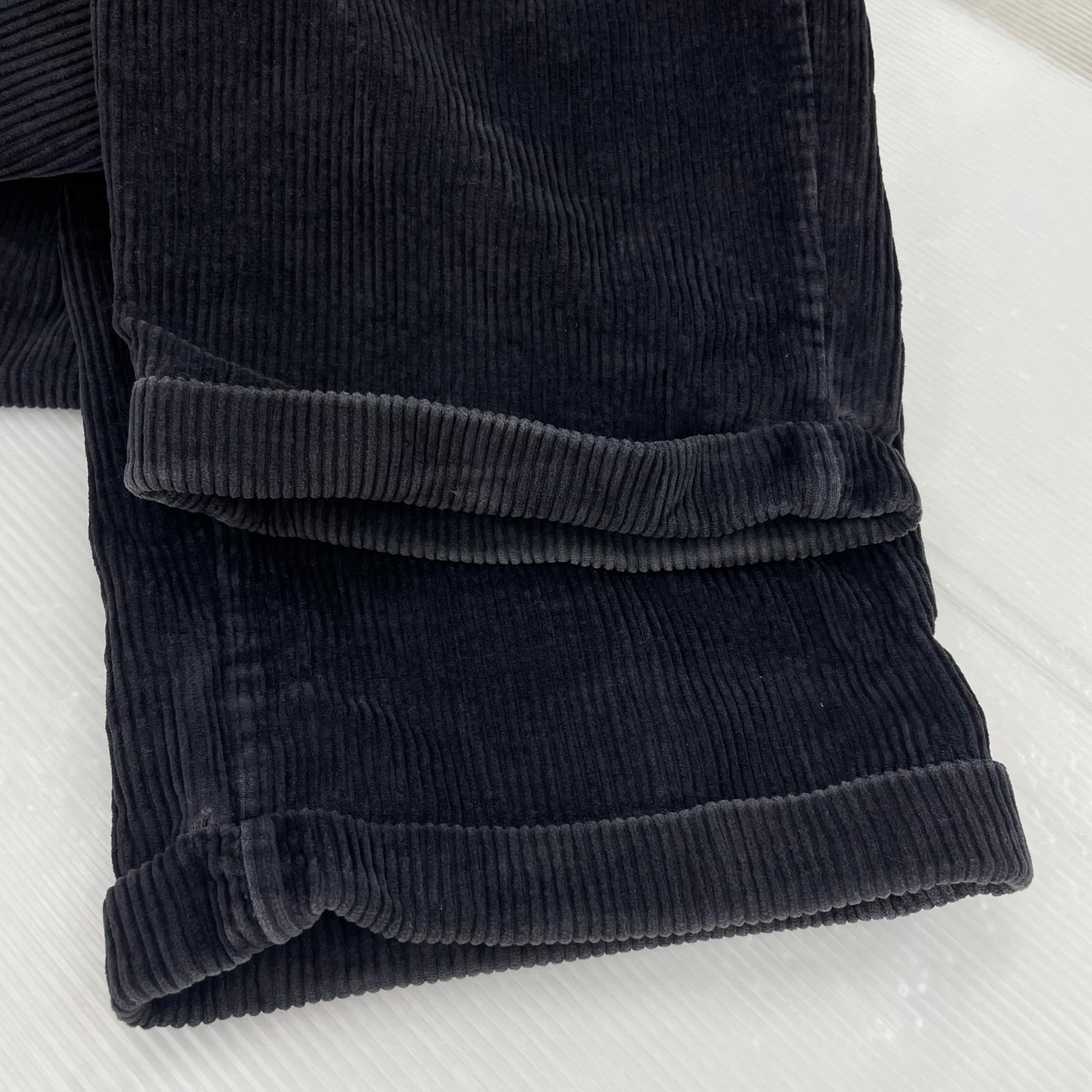 パンツ 2タック コーデュロイパンツ ブラック 36 ブラック