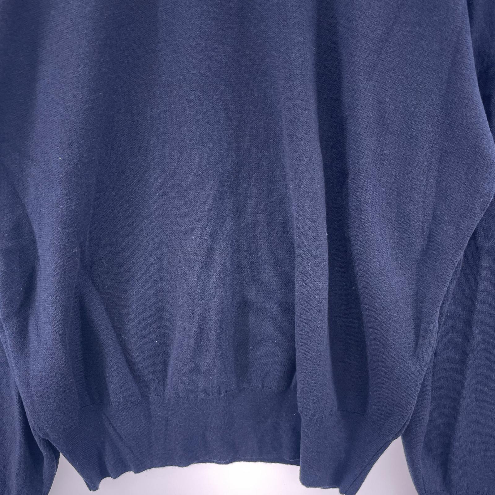 ニット ×JOHN SMEDLEY 1980 Double V Pullover 紺 L L