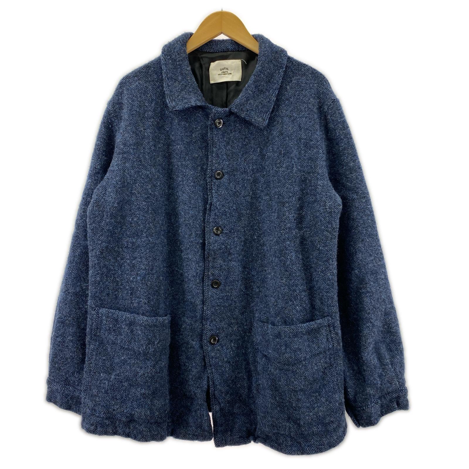 ジャケット 22AW 縮絨加工ヘリンボーンフレンチワークジャケット (2) 2 ブルー