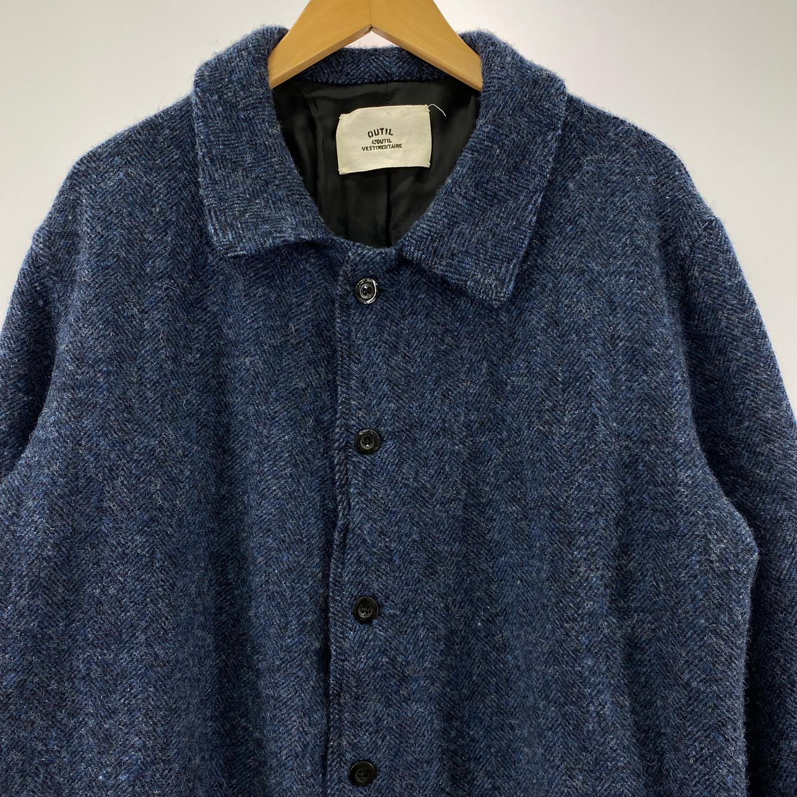 ジャケット 22AW 縮絨加工ヘリンボーンフレンチワークジャケット (2) 2 ブルー