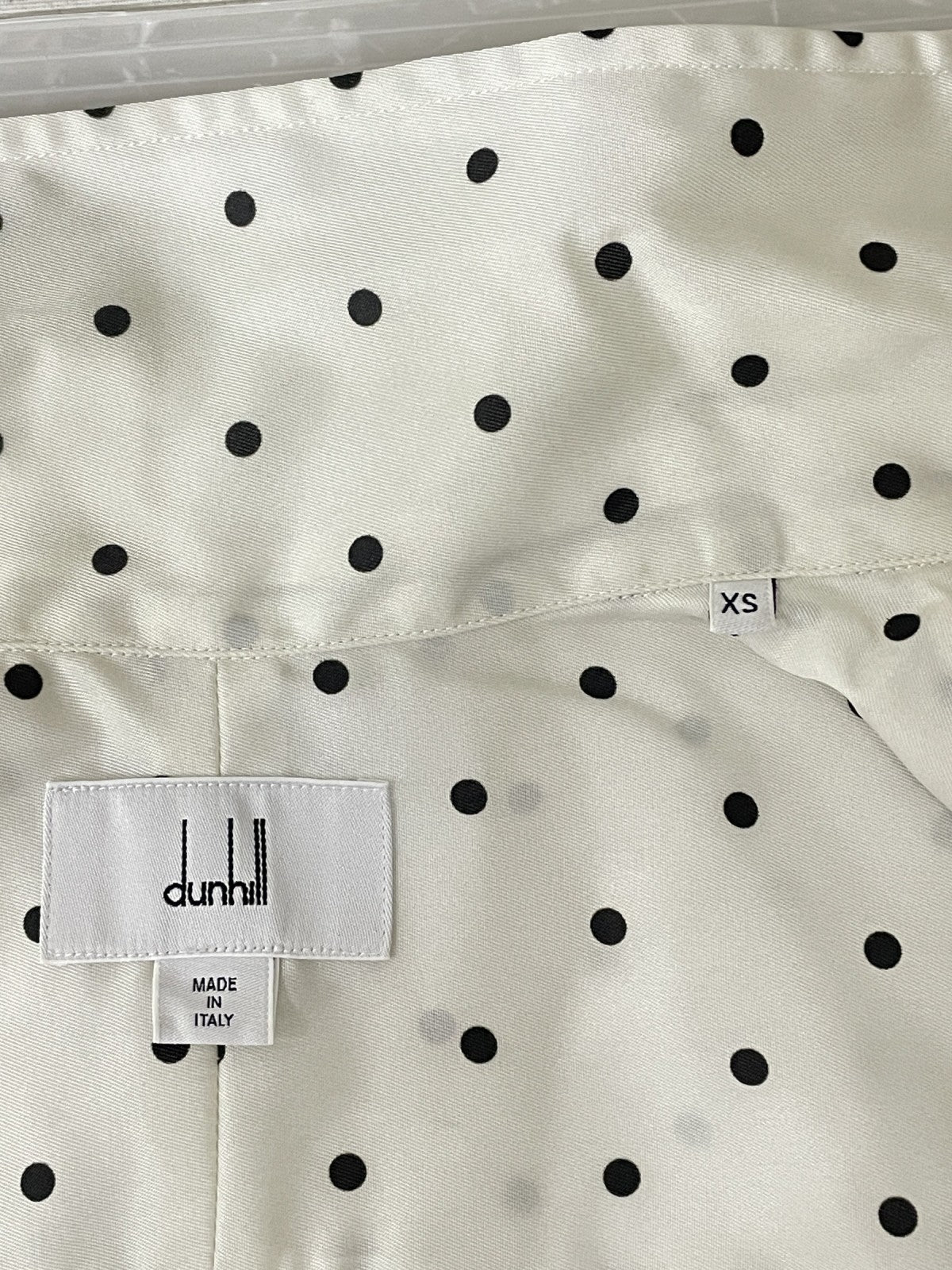 dunhill ドット柄ジップブルゾン XS アイボリー