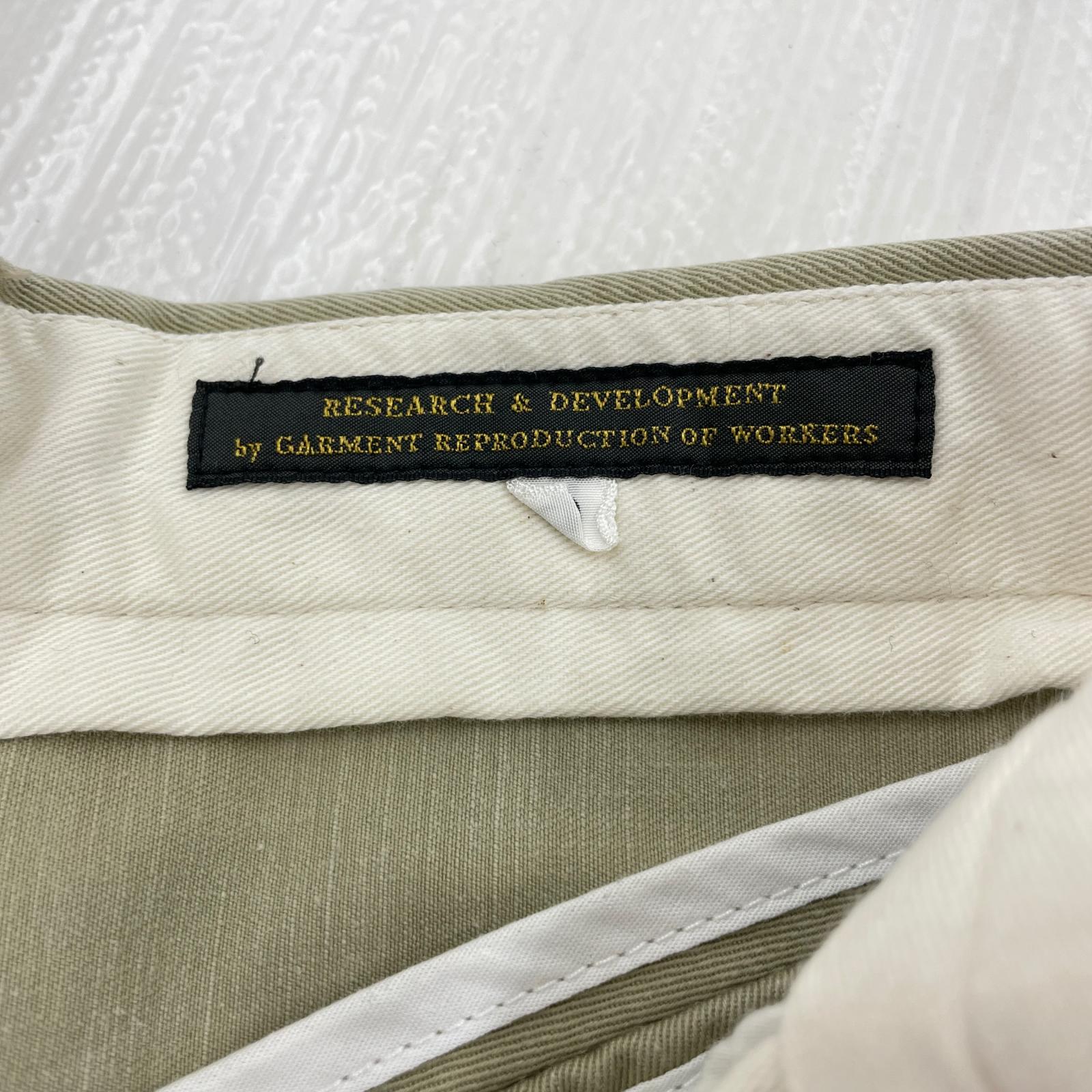 ショートパンツ GARMENT REPRODUCTION OF WORKERS (W32) 0 ベージュ