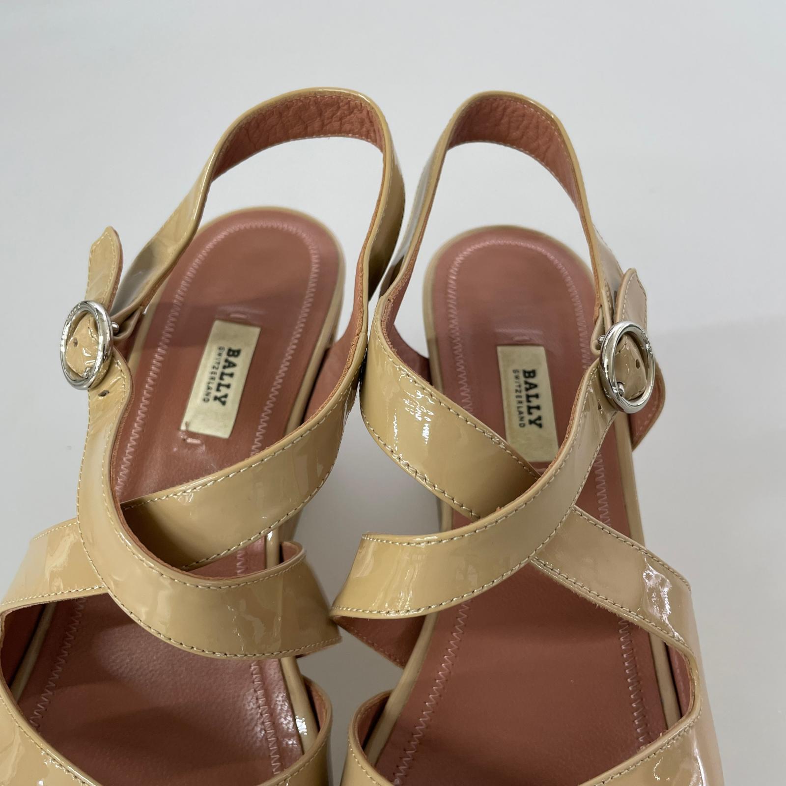 パンプス BALLY エナメル サンダル ピンク
