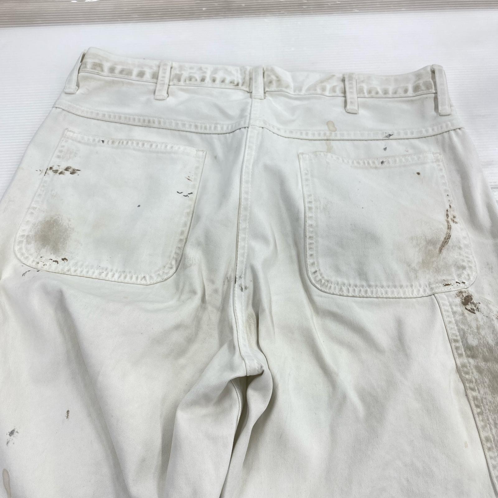 パンツ 6 ROKU timemachine PAINT PAINTER PANTS 27 ホワイト ホワイト