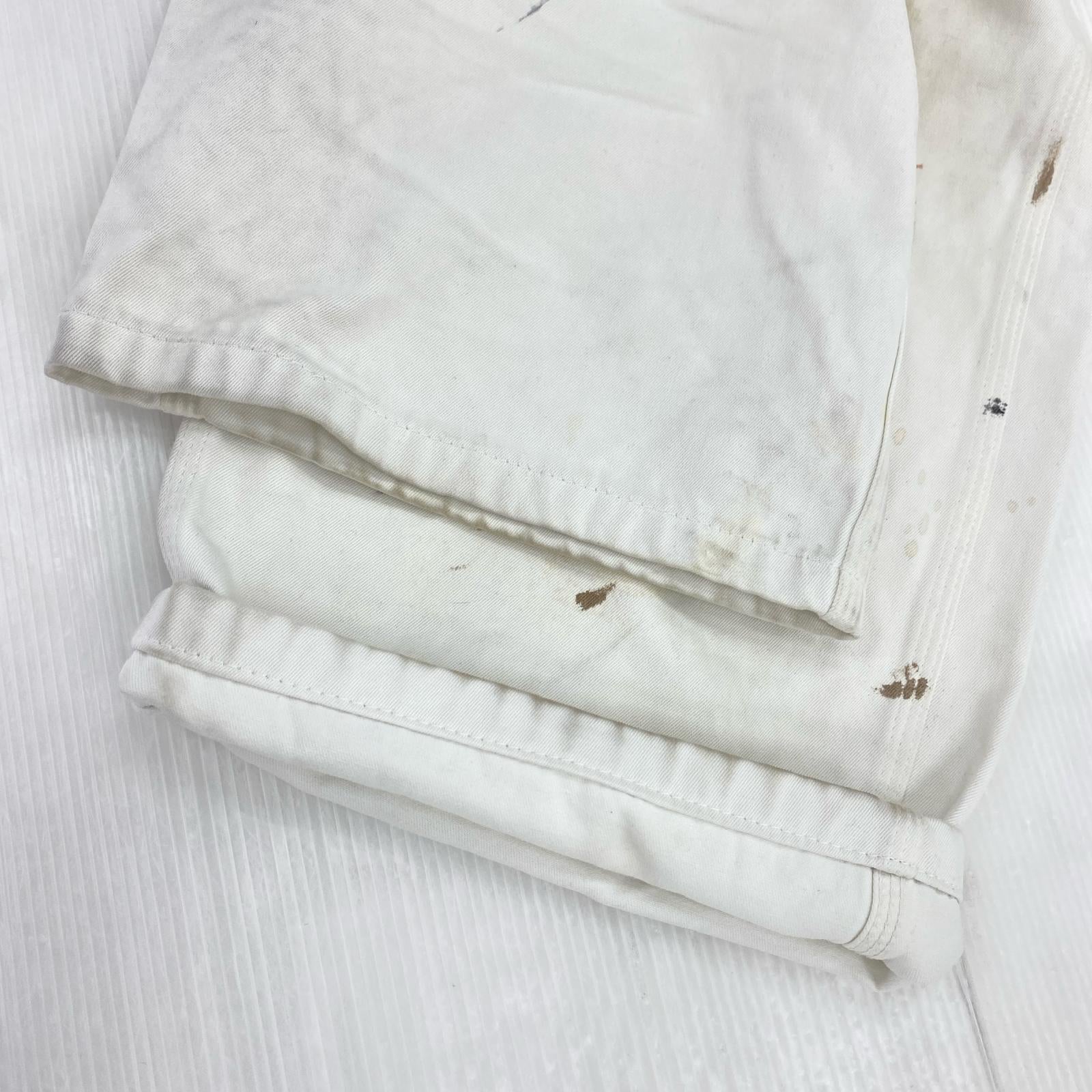パンツ 6 ROKU timemachine PAINT PAINTER PANTS 27 ホワイト ホワイト
