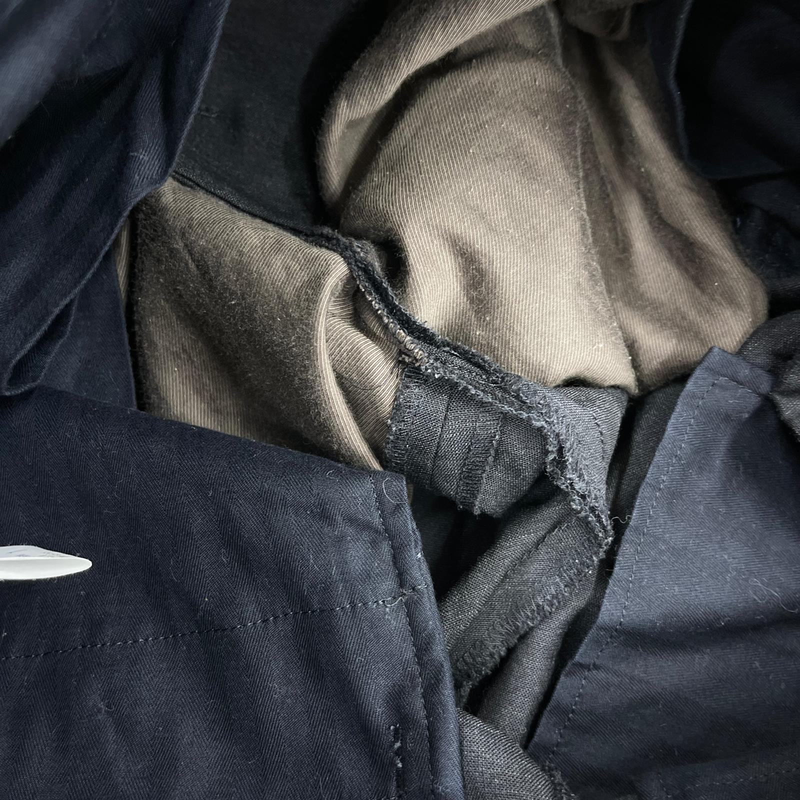 パンツ ANCELLM WOOL DAMAGE WIDE SLACKS 1 ブラック ブラック