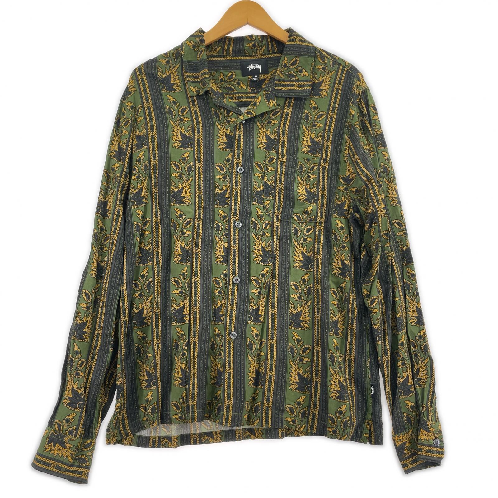 長袖シャツ ペイズリー柄シャツ M M