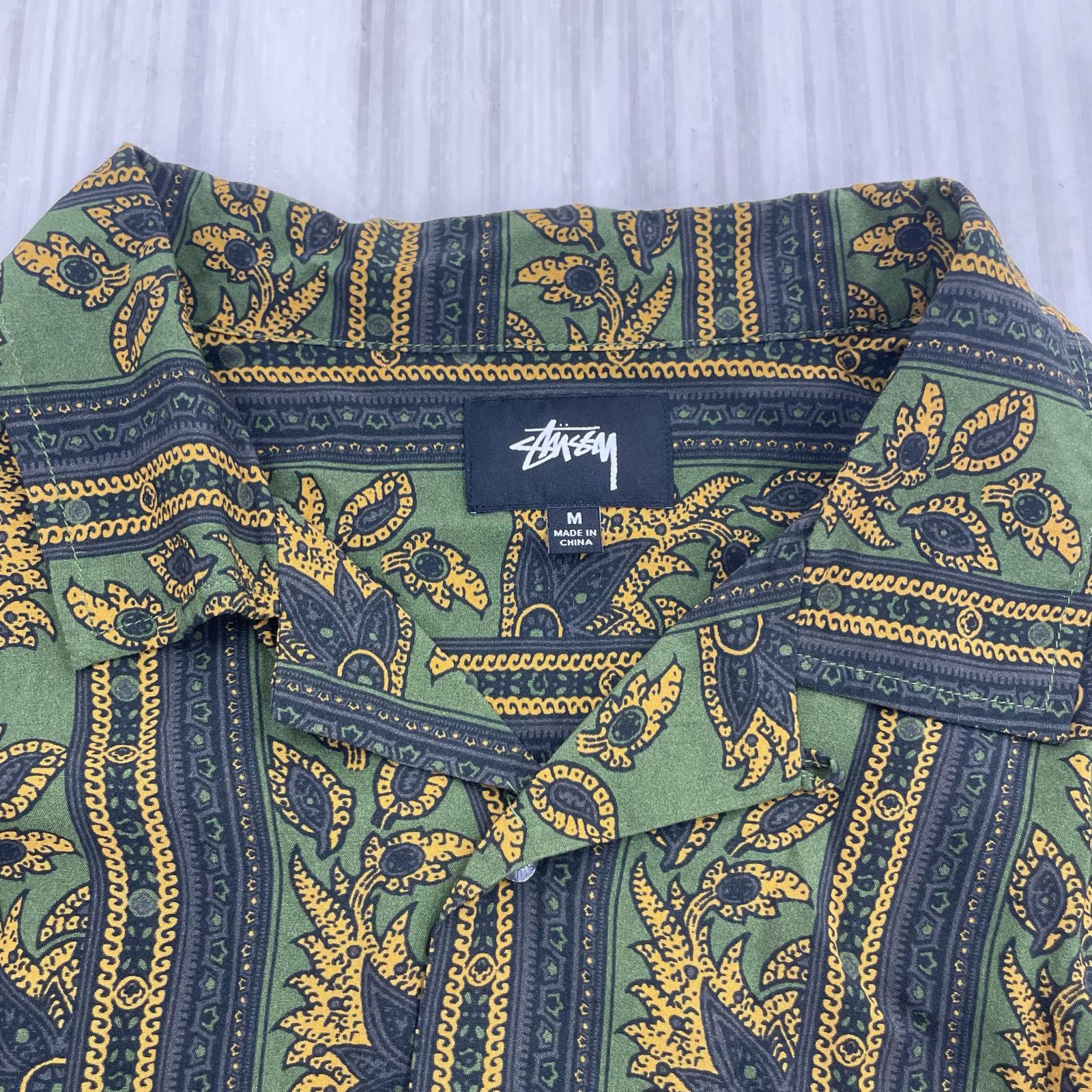 長袖シャツ ペイズリー柄シャツ M M