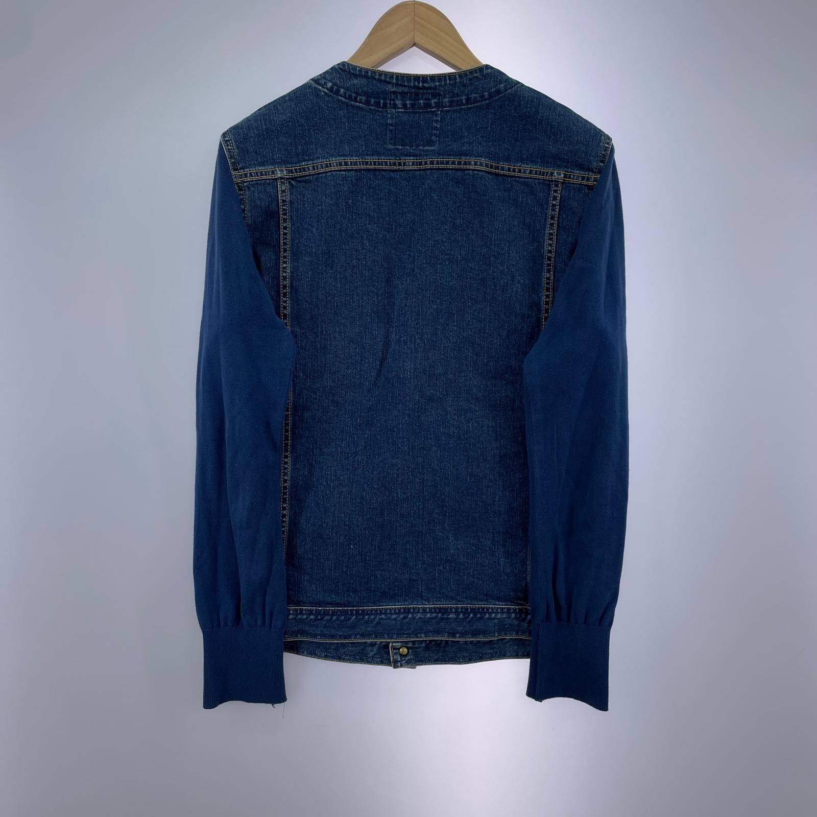デニムジャケット RAINMAKER KNIT SLEEVE DENIM JACKET (46) 46 ネイビー