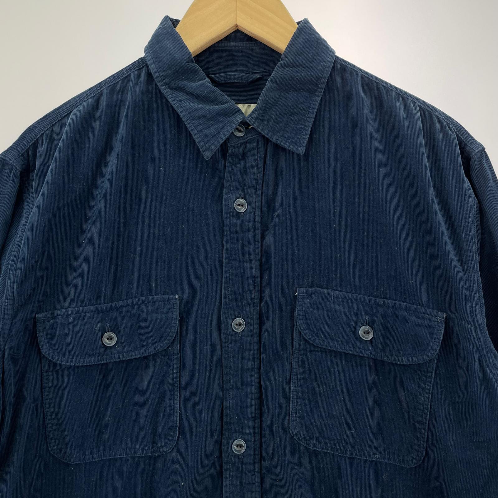 長袖シャツ ATELIER BETON コーデュロイ 紺 ネイビー