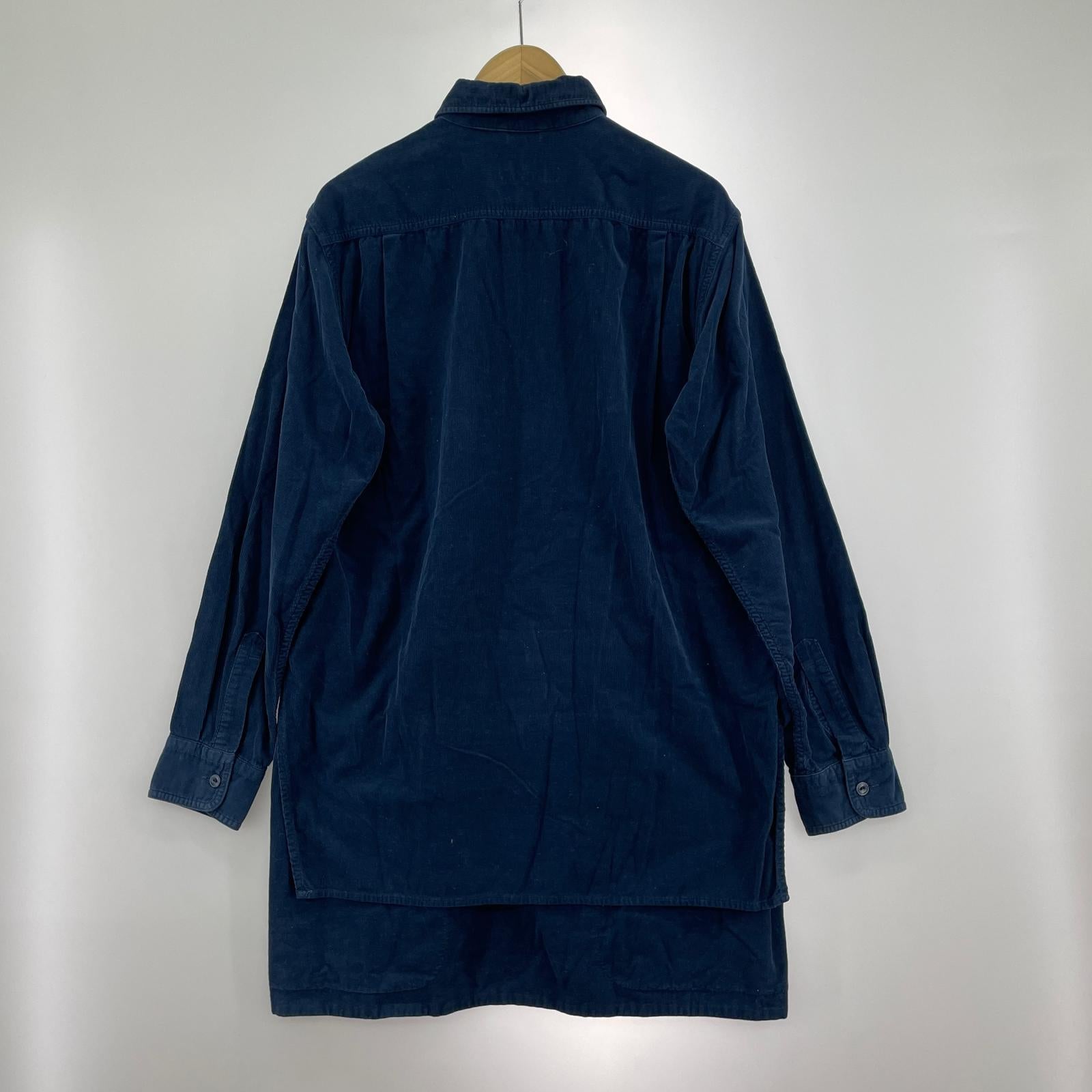 長袖シャツ ATELIER BETON コーデュロイ 紺 ネイビー