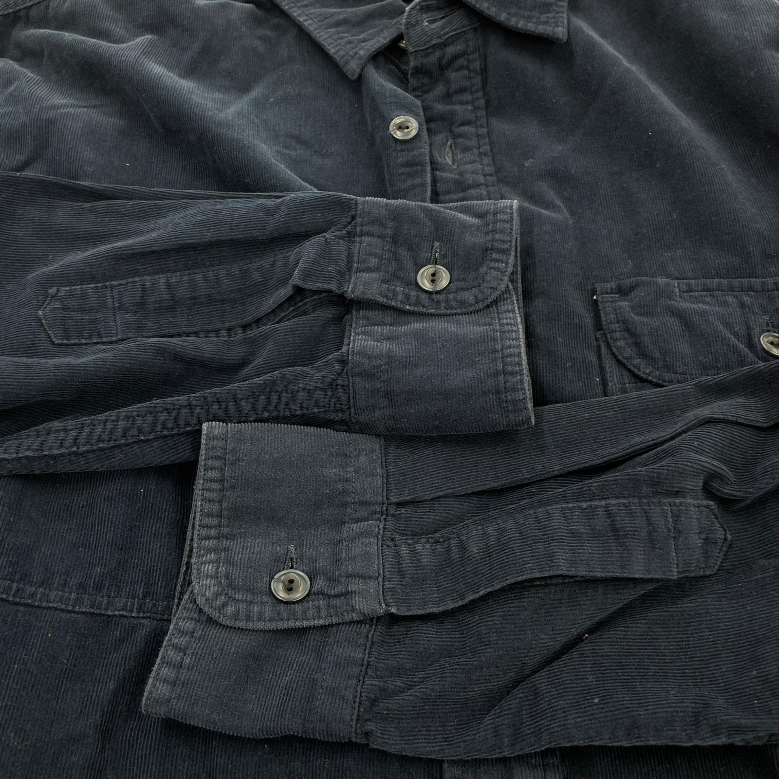 長袖シャツ ATELIER BETON コーデュロイ 紺 ネイビー
