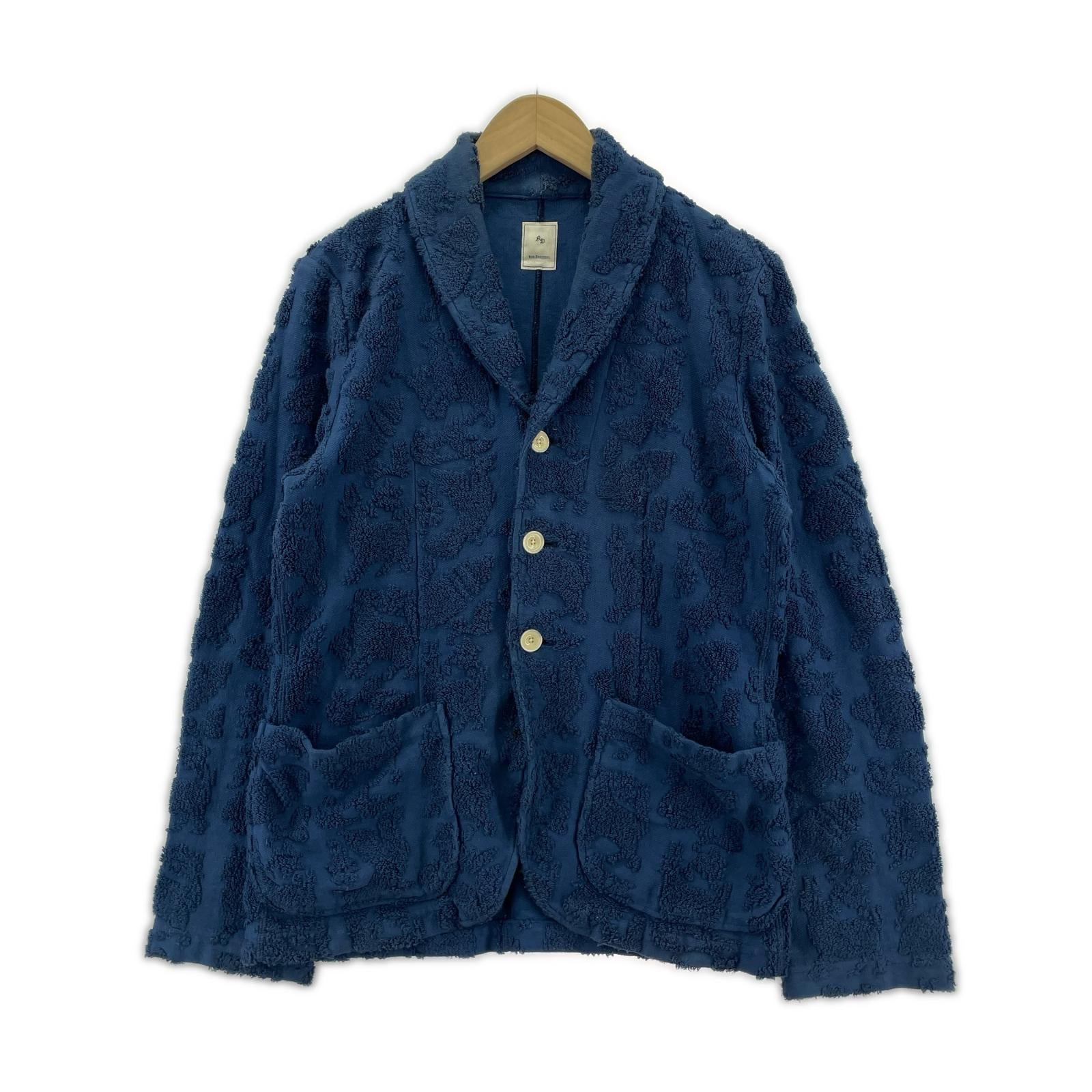 カーディガン KICS DOCUMENT パイル ジャガード 青 (5) 5 ブルー
