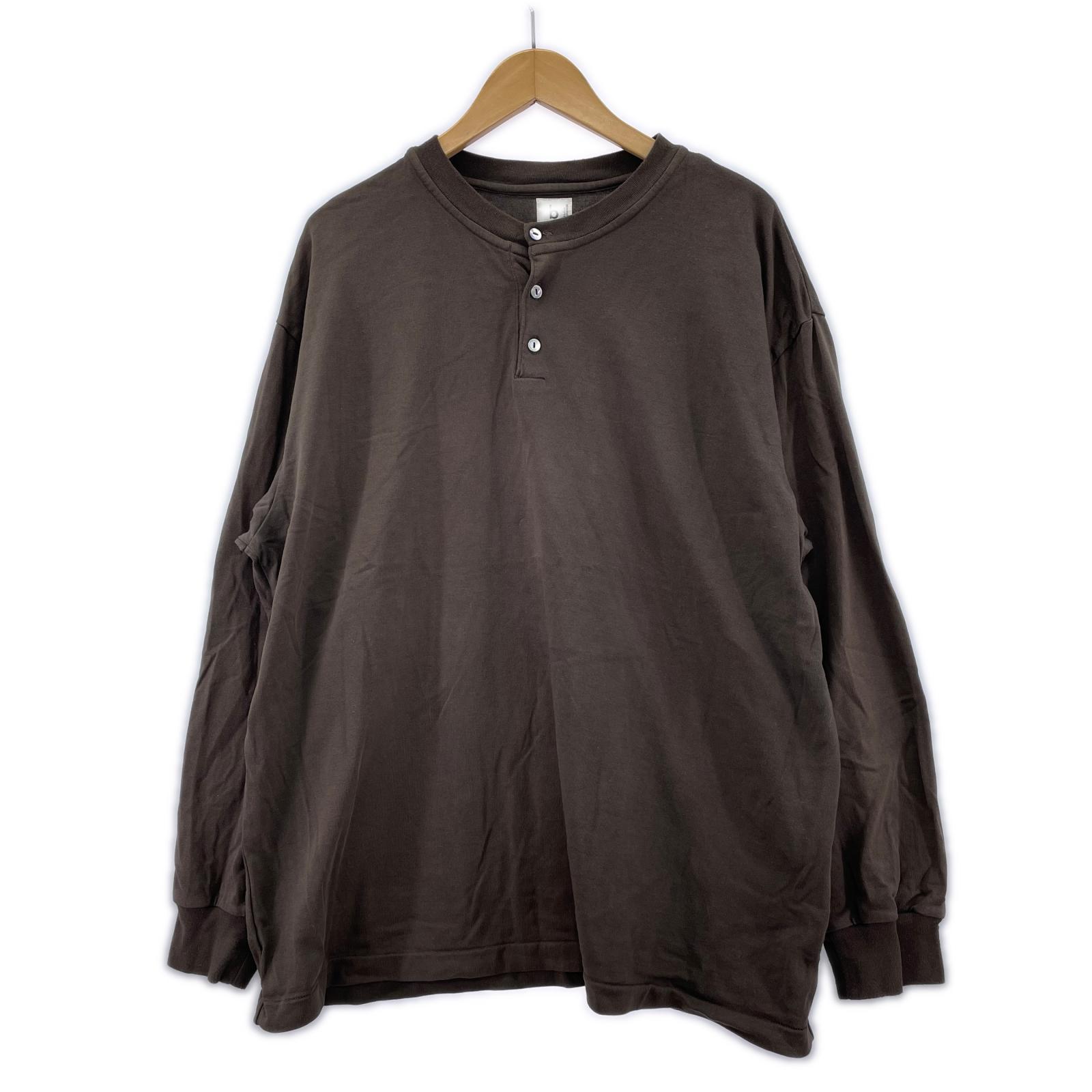 長袖Tシャツ ヘンリーネックL/STee 茶 2 ブラウン