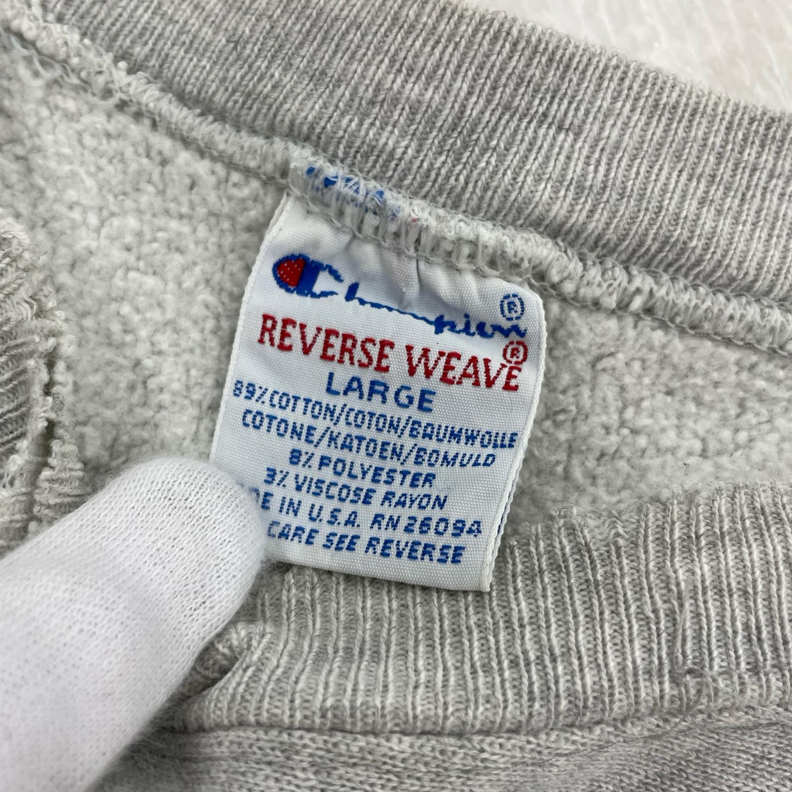 スウェット Champion 90s USA製 インディアナ大学 2段リバースウィーブ グレー (L) L グレー