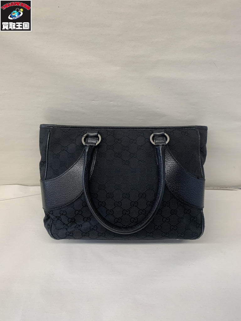 GUCCI GGキャンバス トートバッグ 黒 113011