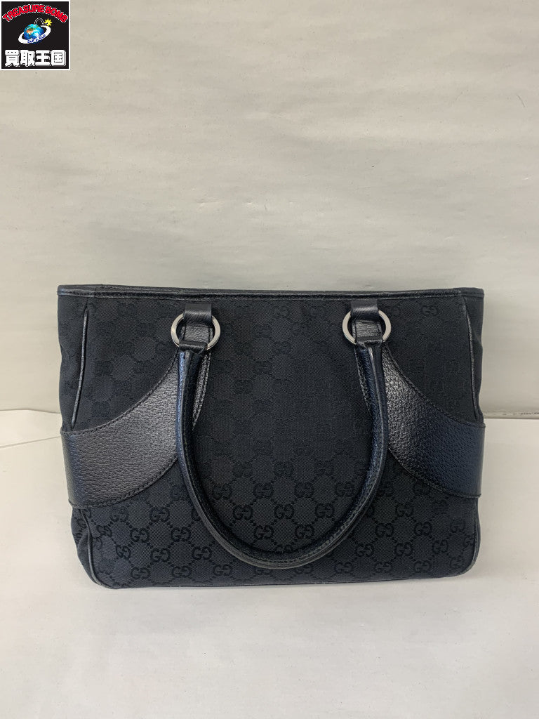 GUCCI GGキャンバス トートバッグ 黒 113011
