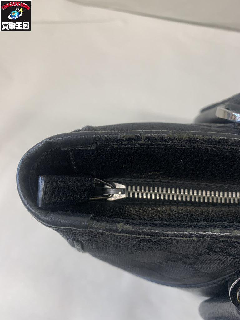 GUCCI GGキャンバス トートバッグ 黒 113011
