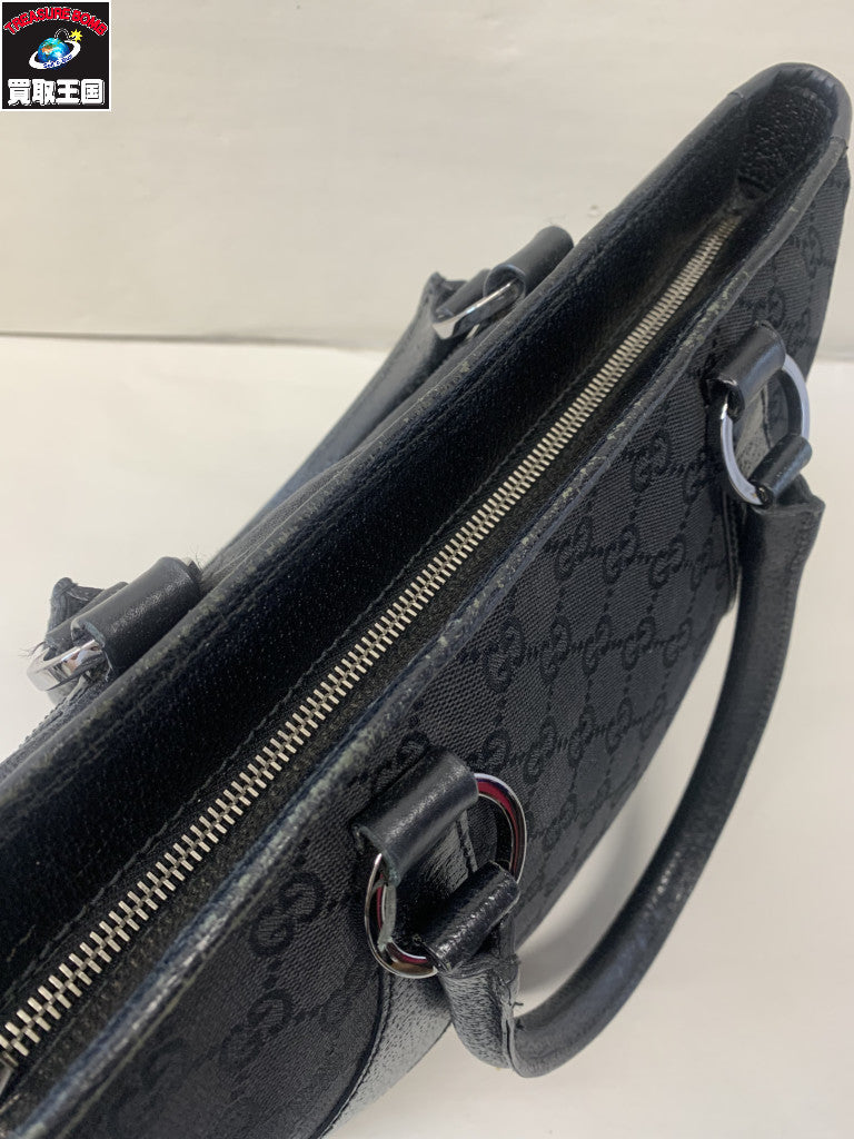 GUCCI GGキャンバス トートバッグ 黒 113011