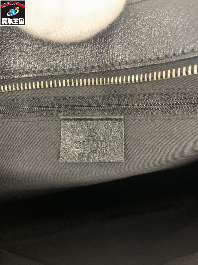 GUCCI GGキャンバス トートバッグ 黒 113011