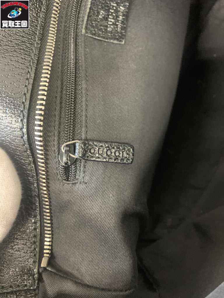 GUCCI GGキャンバス トートバッグ 黒 113011