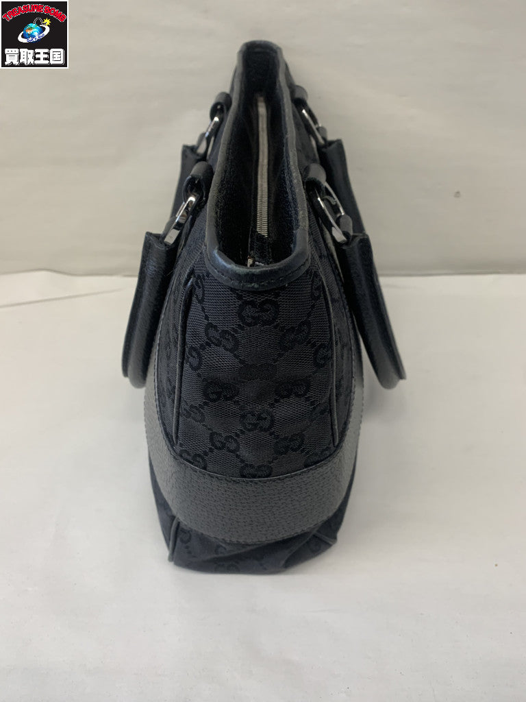 GUCCI GGキャンバス トートバッグ 黒 113011