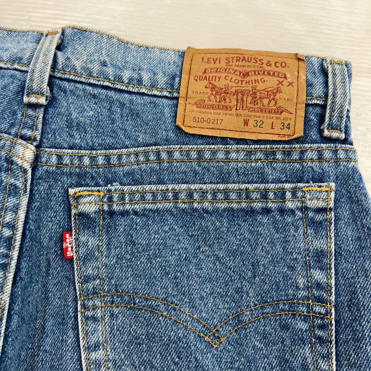 デニムパンツ 510 米国製 32 ブルー