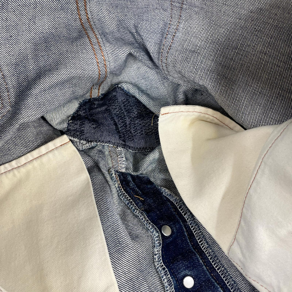 デニムパンツ STUDIO D’ARTISAN 301 波 松 豚 鶏 バックプリントデニム 33 33
