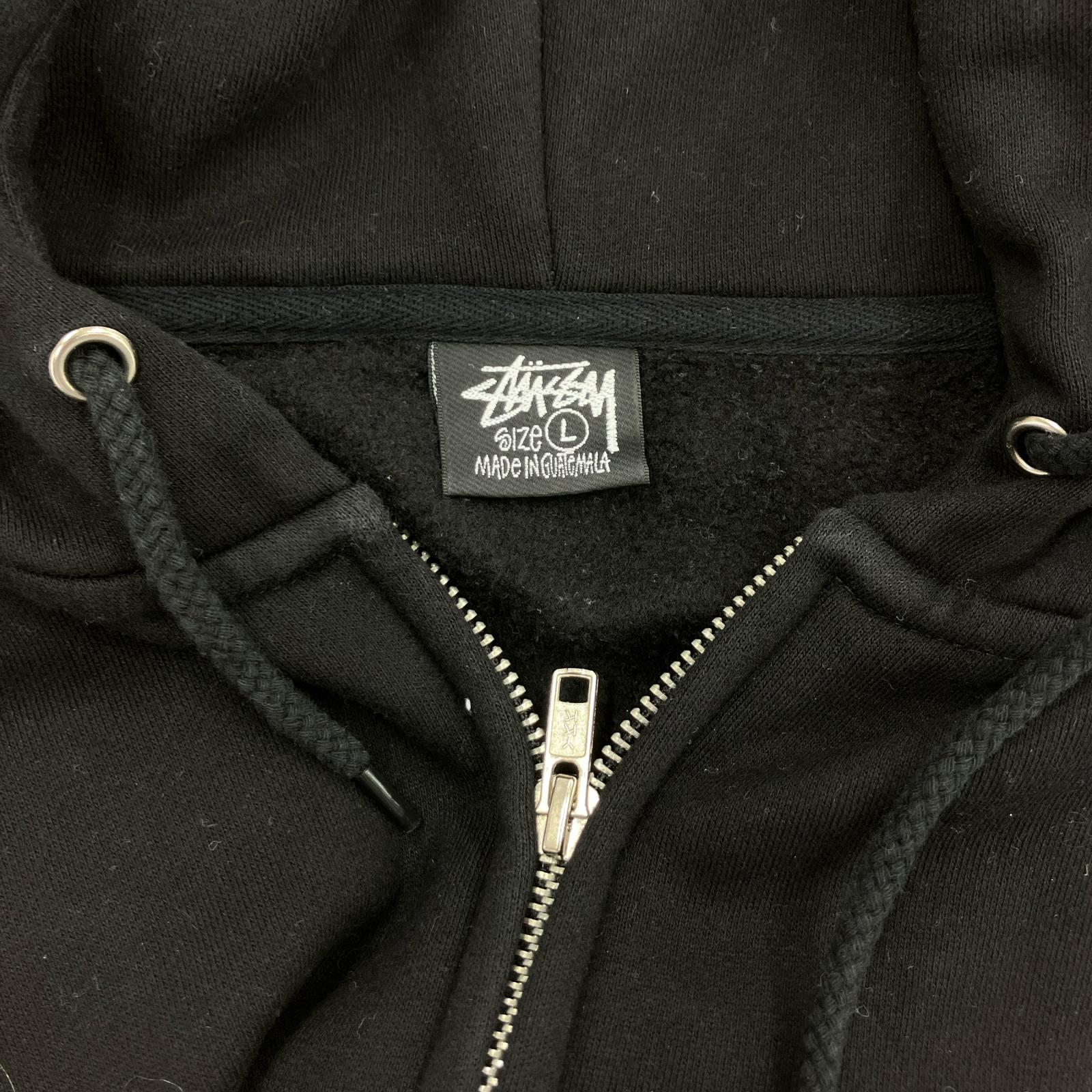パーカー BASIC STUSSY ZIP HOODIE ブラック (L) L ブラック