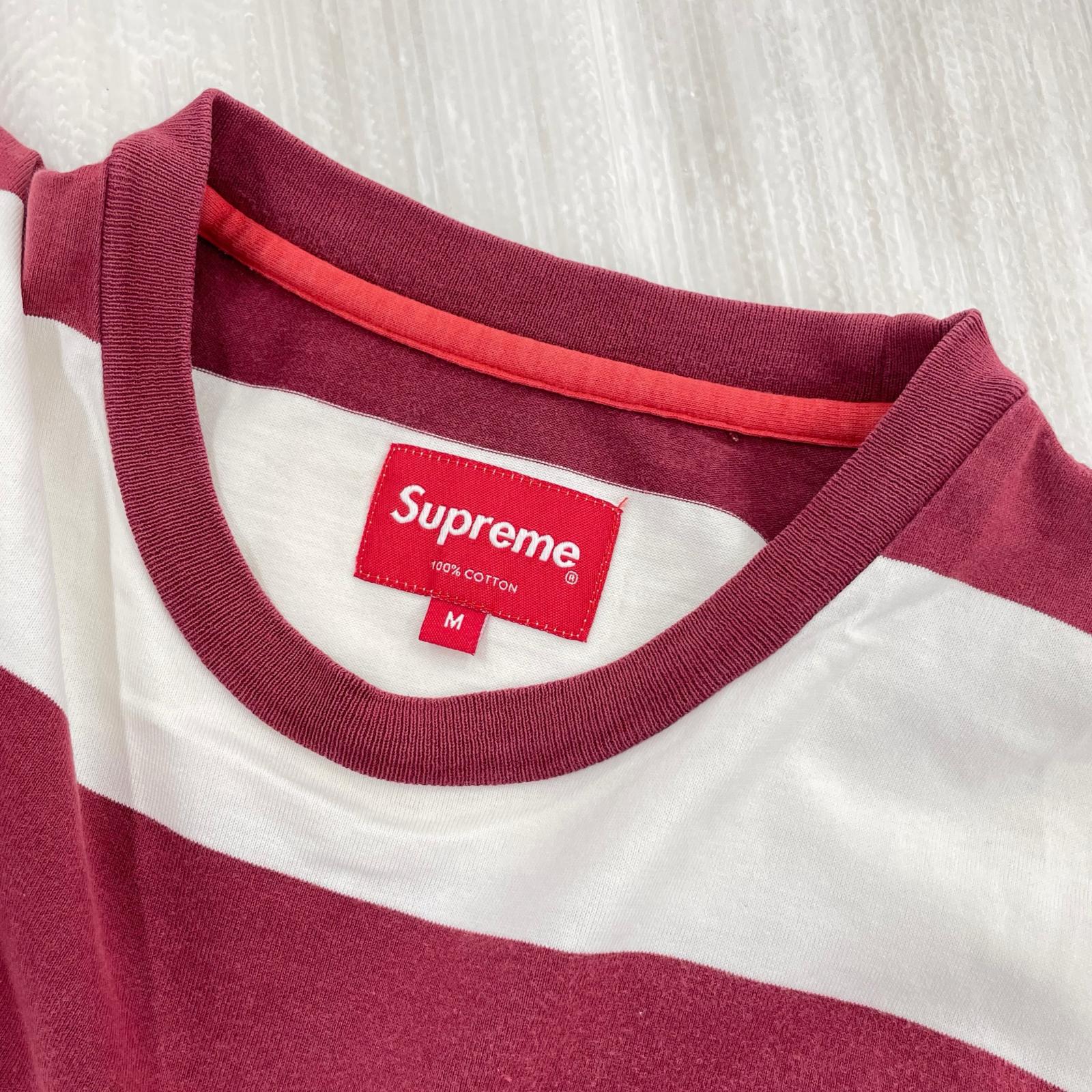 半袖Tシャツ STRIPE POCKET TEE M